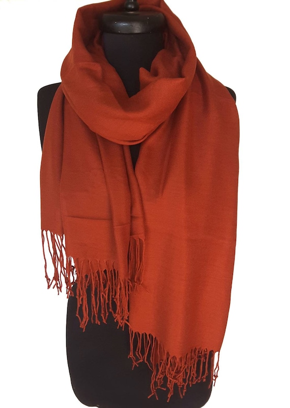 Terracotta Pashmina Scarf Terracotta Shawl Terracotta Wrap