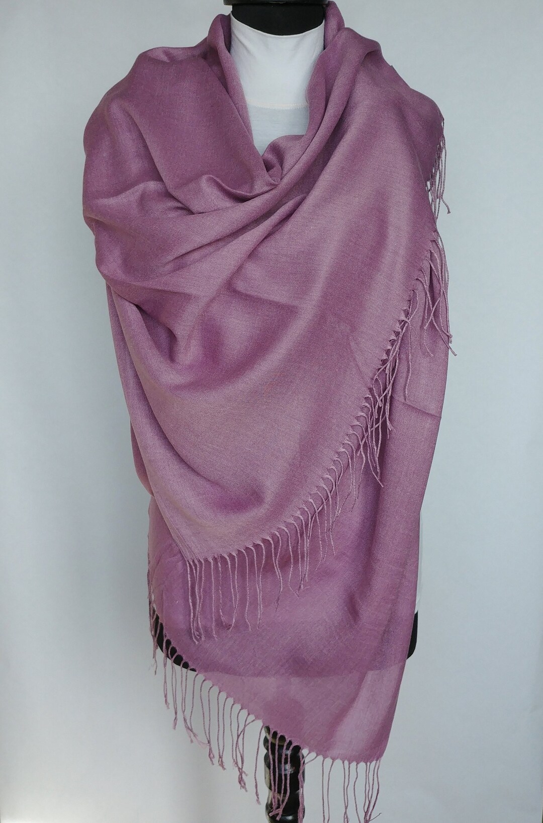 JASMINE HALF MOON INSTANT SHAWL - DEEP MAUVE