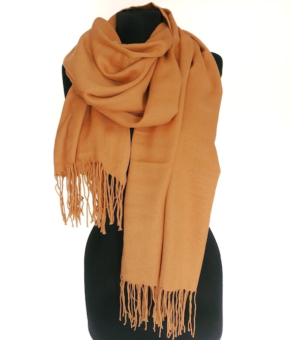 Camel Pashmina Scarf Shawl Camel Wedding Wrap Bridesmaids Gift