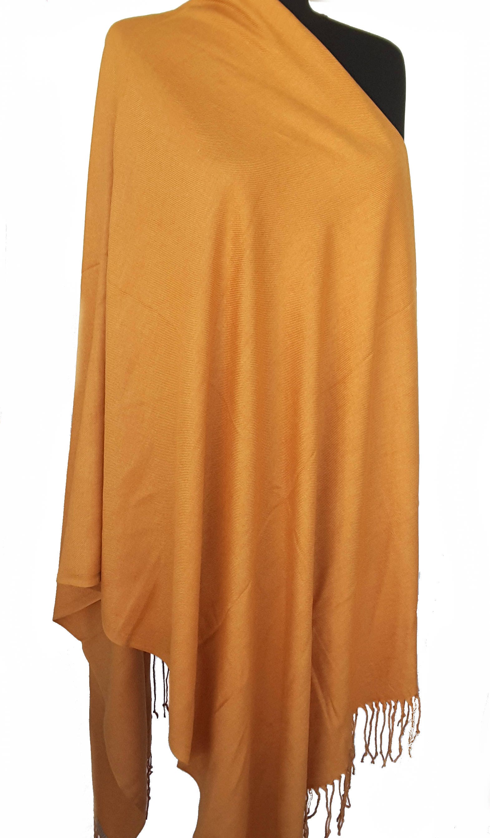 Sciarpa In Pashmina Color Bronzo: Scialle Da Sposa Del Commercio Equo E Solidale, Regalo Etico - Italia