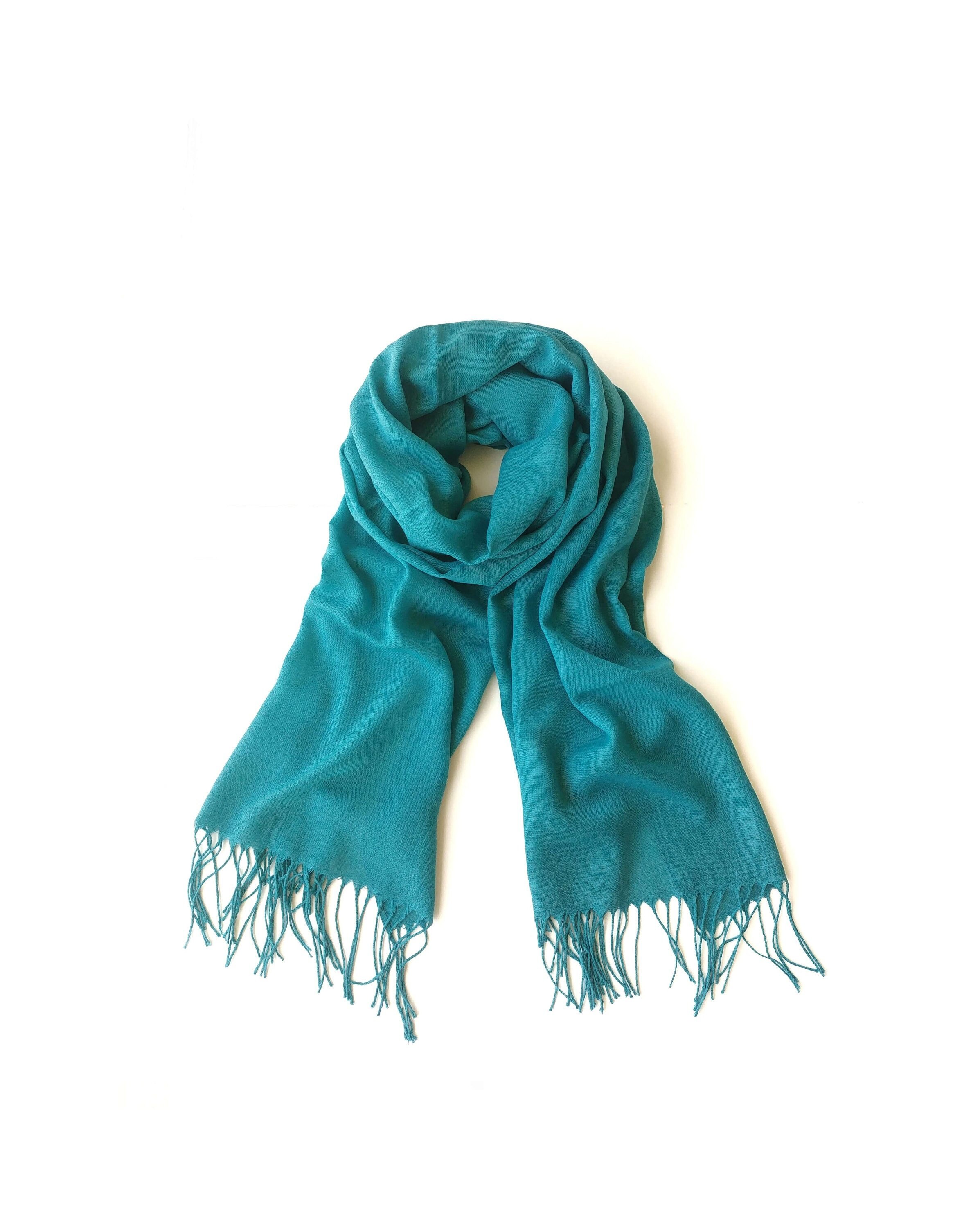Teal pashmina shawl Clearance