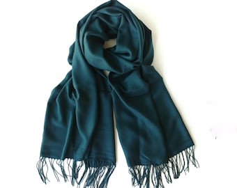 Pashmina verde smeraldo, sciarpa verde smeraldo, scialle verde, scialle verde, sciarpa verde, regalo per damigelle d'onore, scialle verde per matrimonio, coprispalle per damigelle d'onore