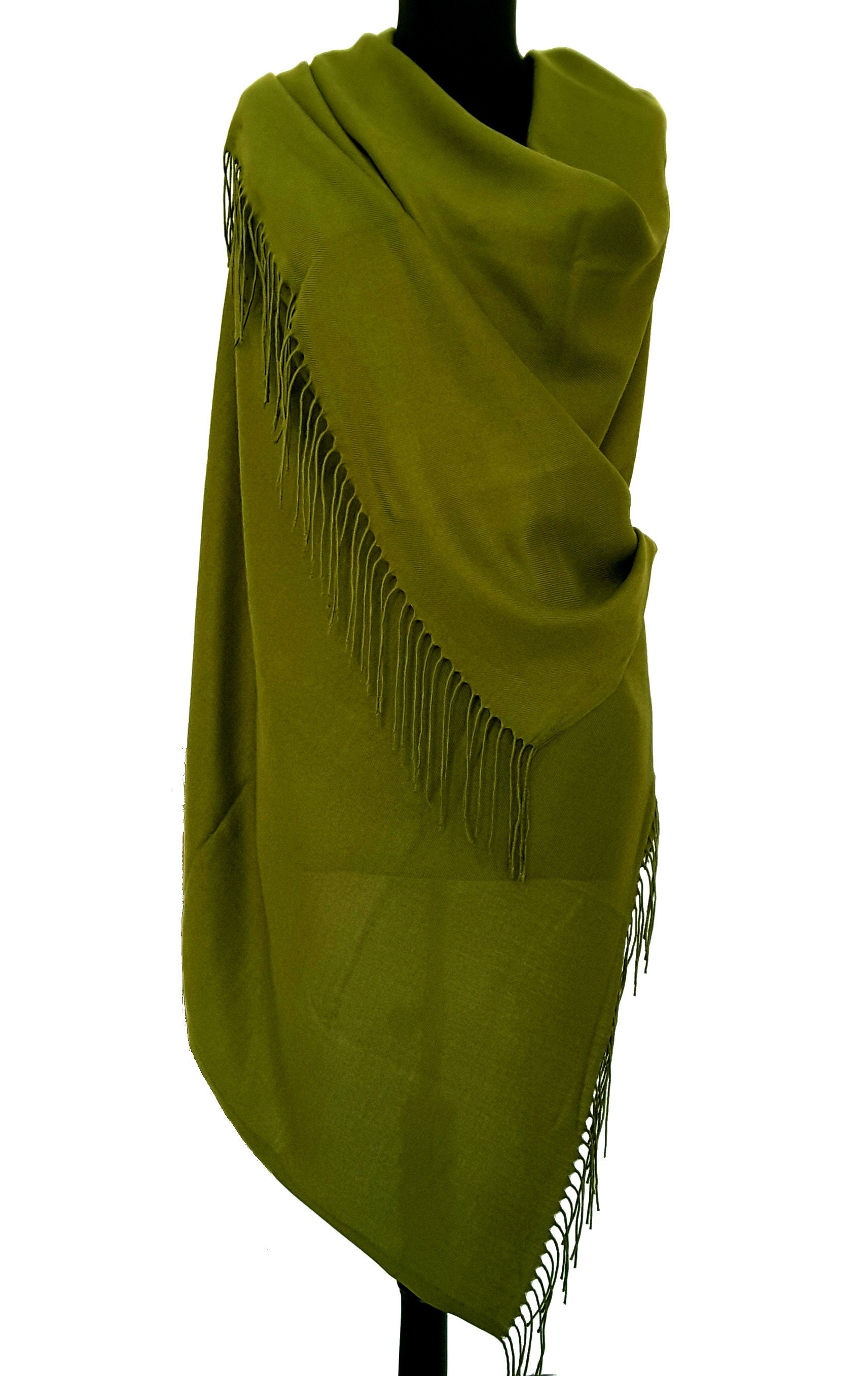 Olive Green Pashmina Olive Scarf Green Shawl Green Wrap Green | Etsy