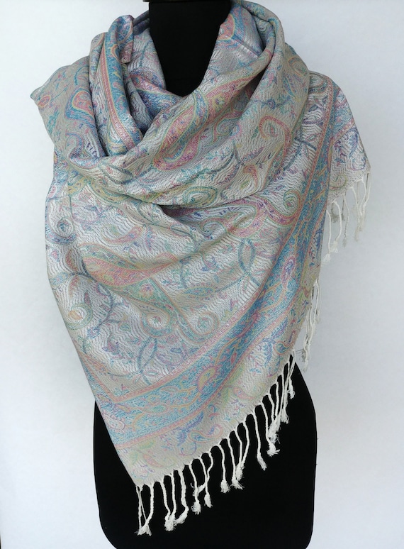 silver grey pashmina wedding