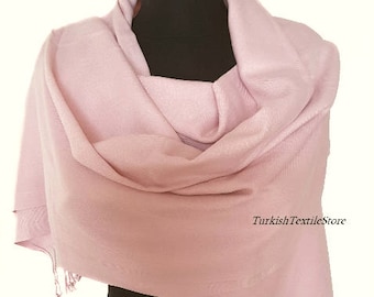Dusty Pink Pashmina Dusty Pink Scarf Dusty Pink Shawl Dusty Pink Wrap Dusty Pink Bridesmaids Gift Dusty Pink Wedding Shawl Bridesmaids Pink