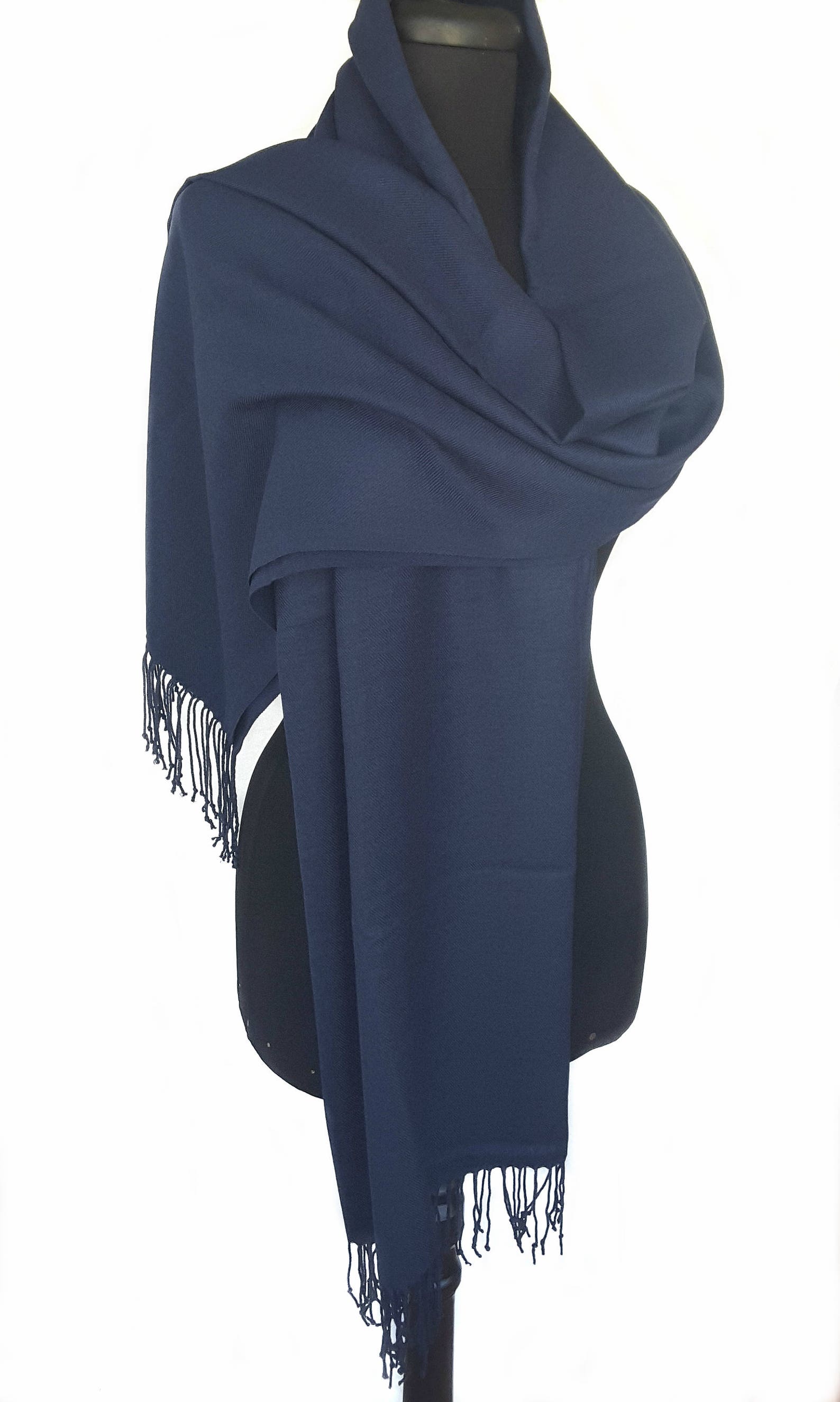 Navy Bridesmaid Scarf Navy Bridesmaid Shawl Navy Wedding Pashmina Navy