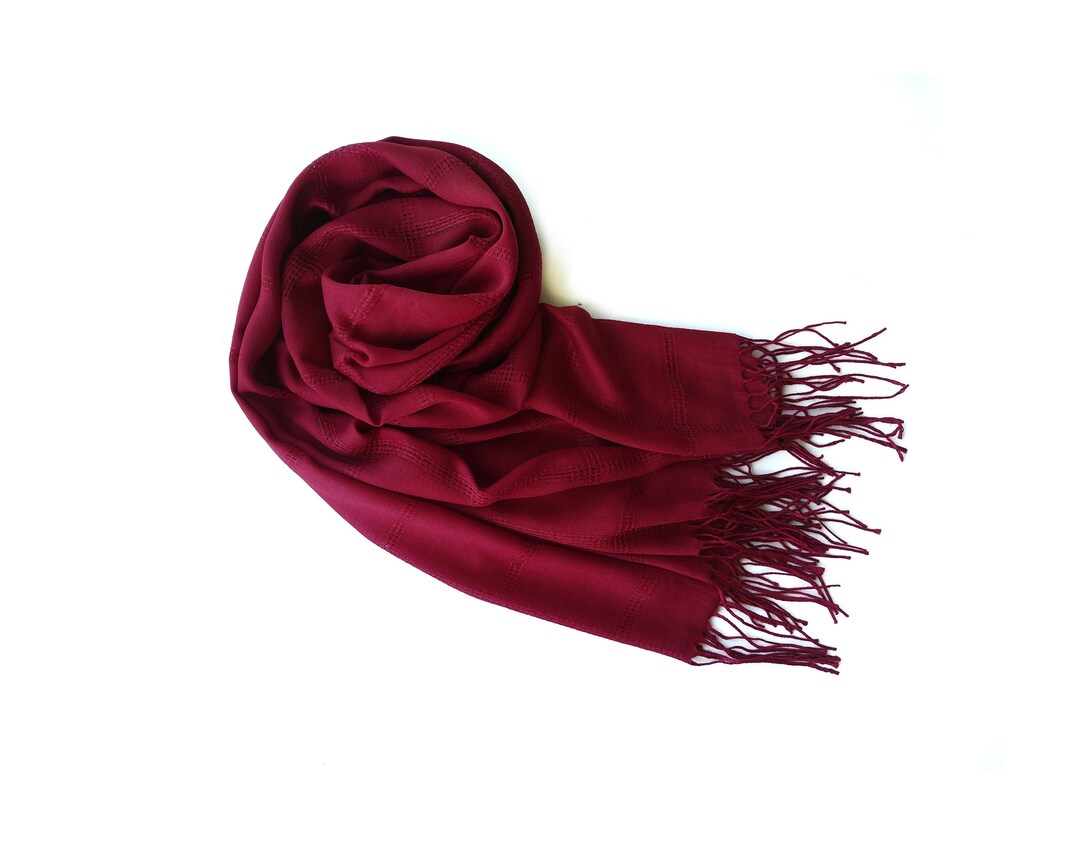 Burgundy Wedding Shawl Burgundy Bridal Shawl Burgundy Cotton Scarf