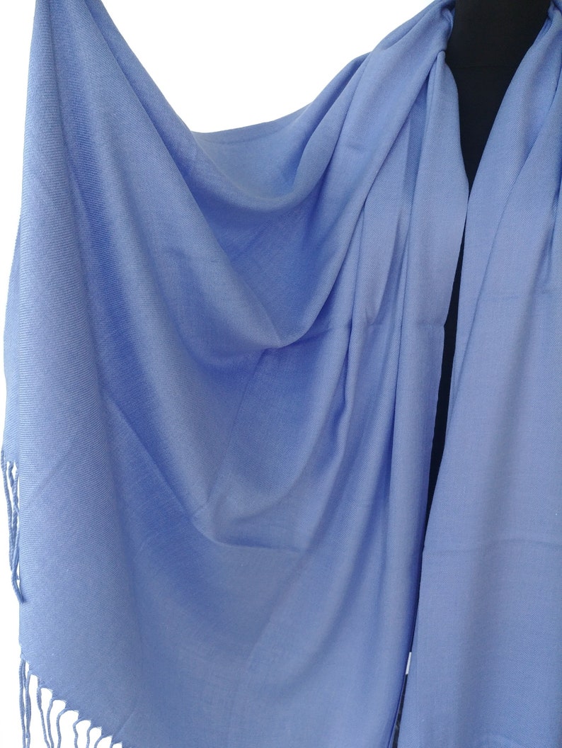 Cornflower Pashmina Scarf Light Blue Shawl Blue Wrap Blue - Etsy