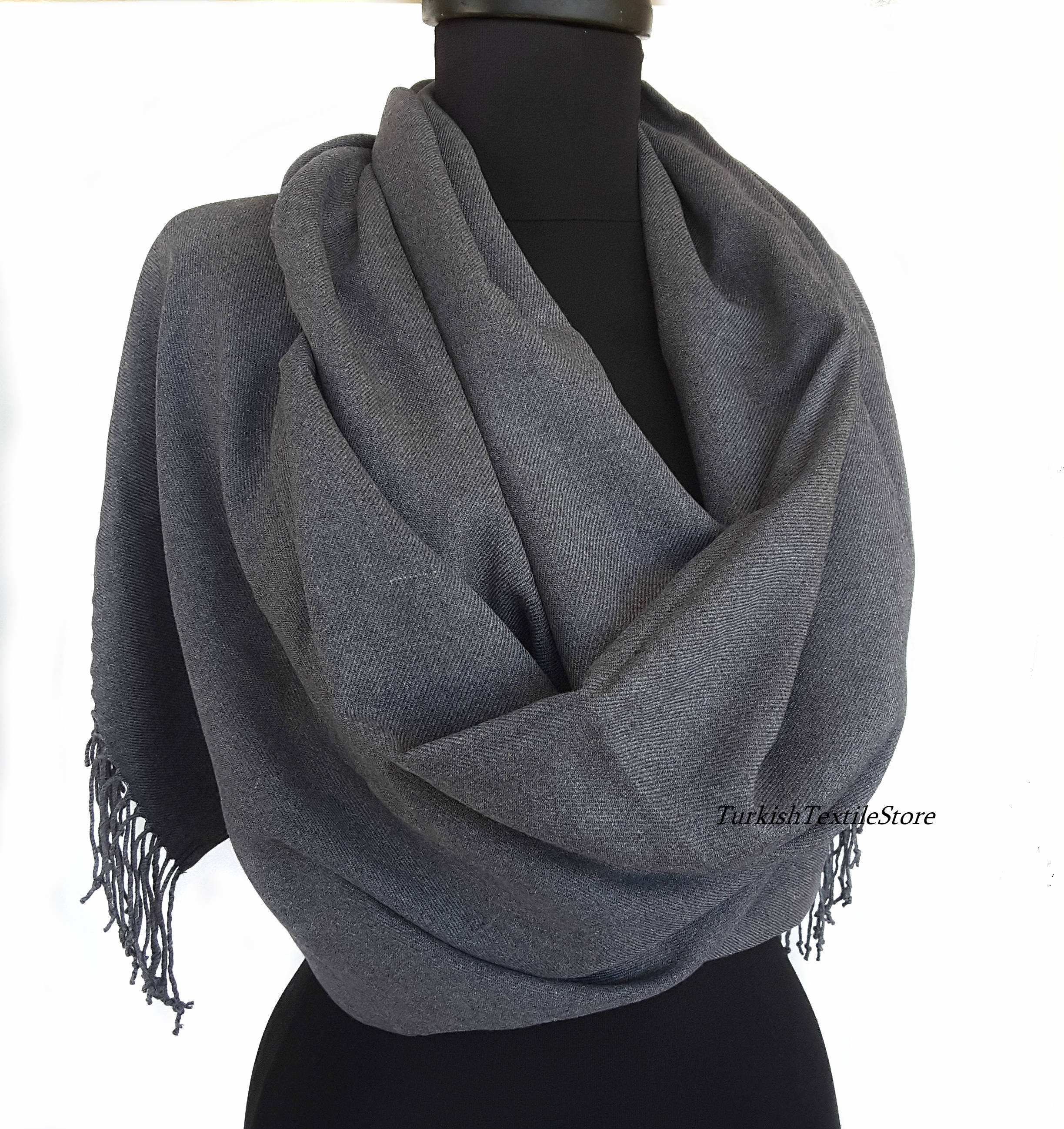 charcoal gray shawl