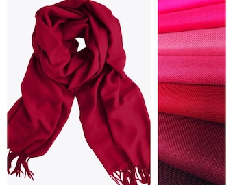 Red Pashmina Red Scarf Green Shawl Red Wrap Red Bridesmaids Gift Red Wedding Shawl Turkish Scarf