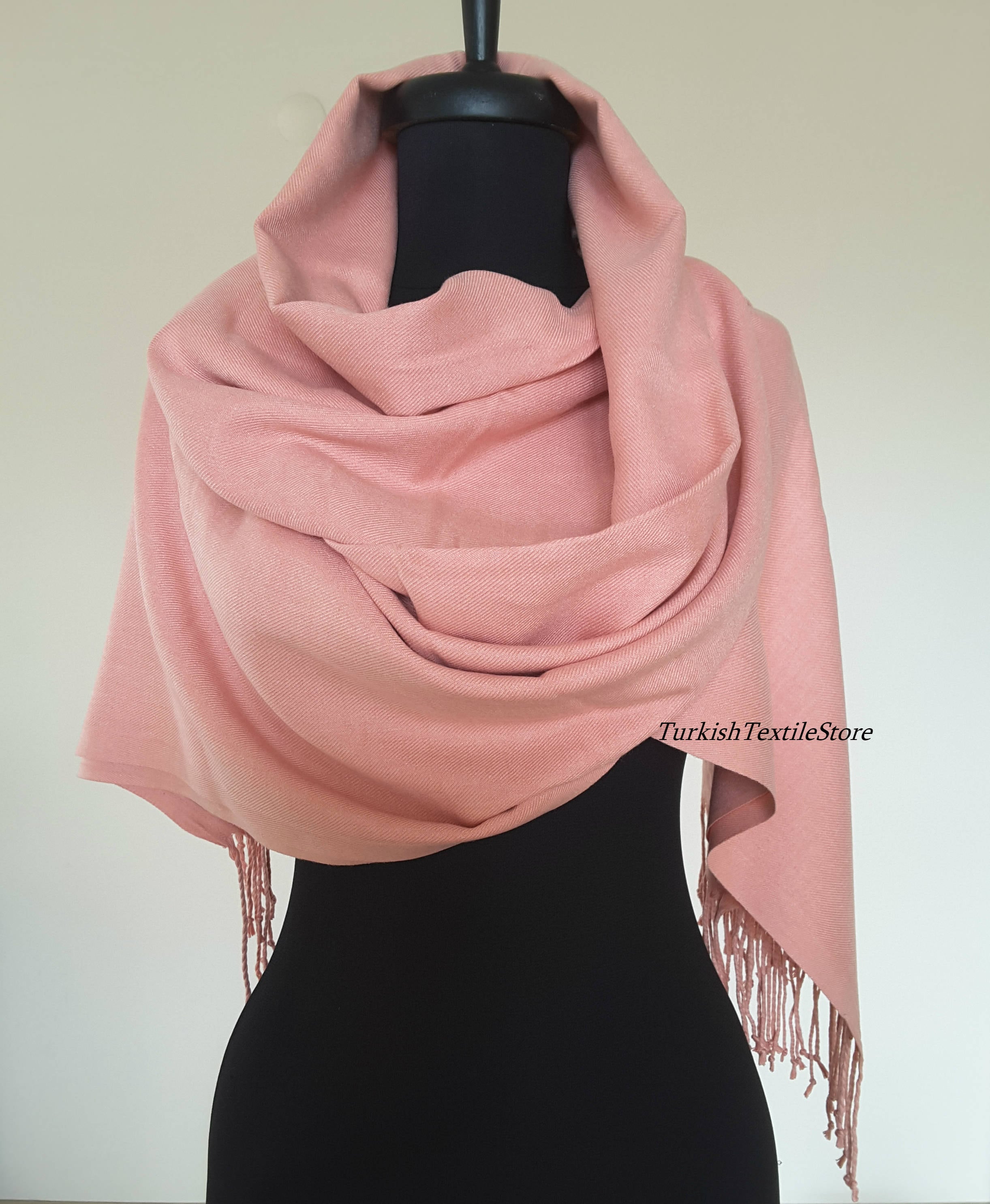 Dusty Rose Pashmina Scarf Blush Pink Shawl Dusty Pink Wrap Dusty