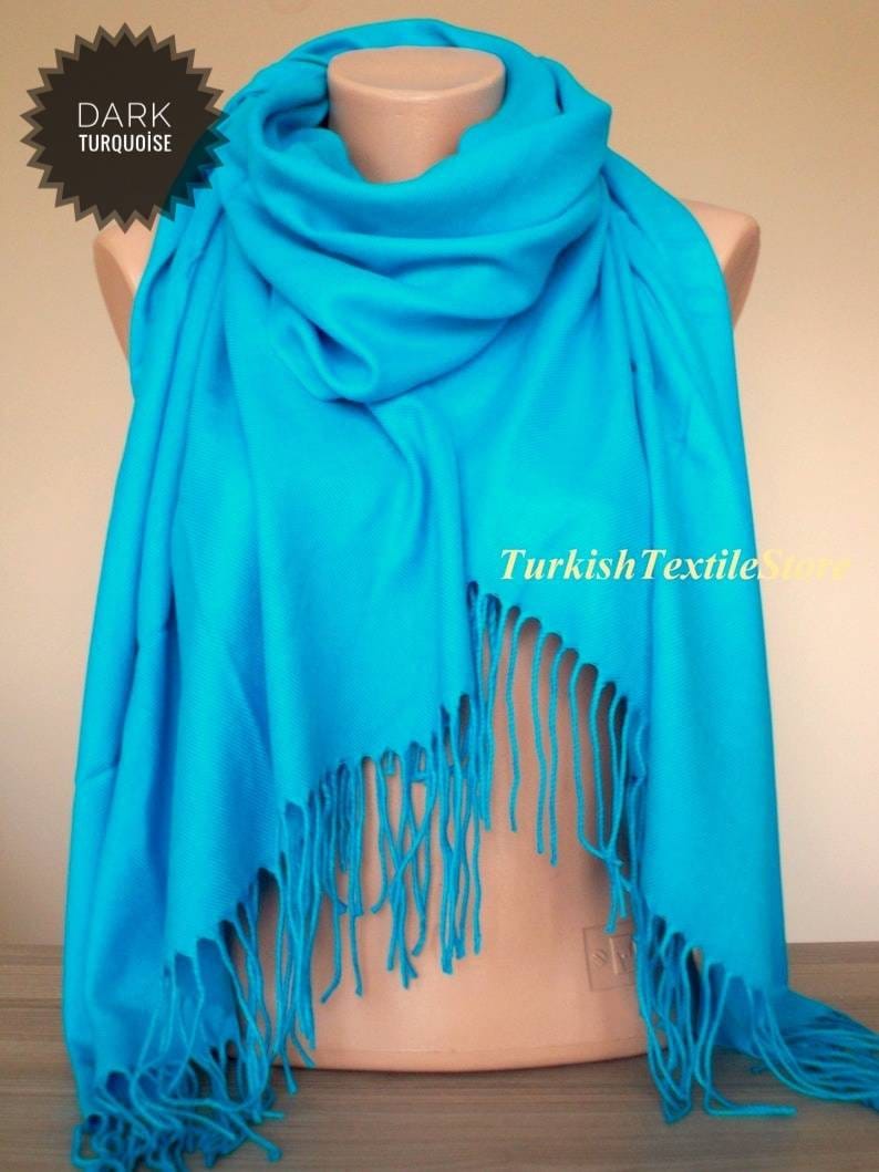 Cornflower Blue Pashmina Scarf Light Blue Shawl Blue Wrap Blue Etsy