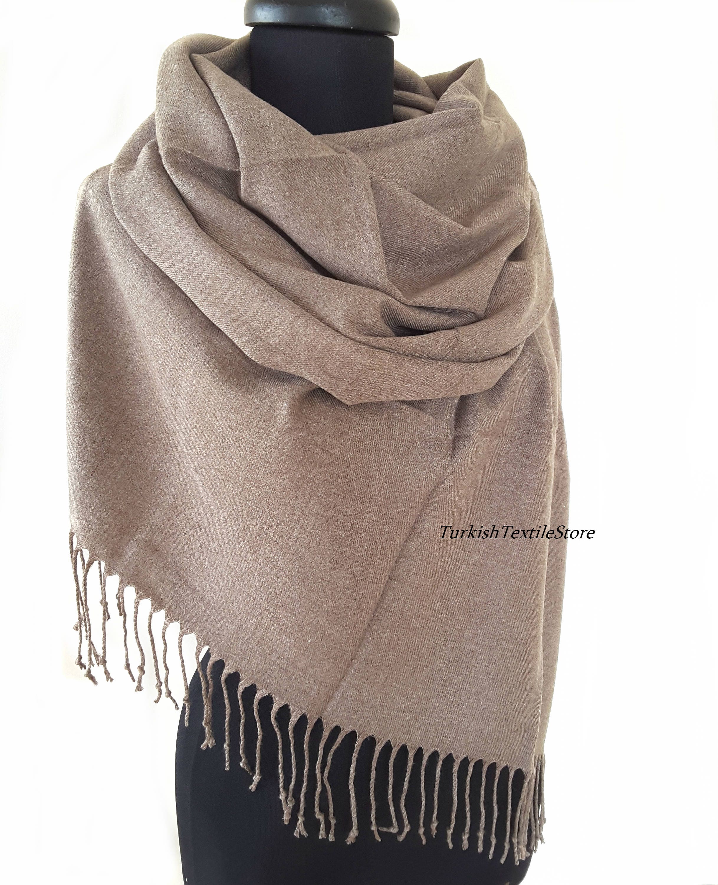 Latte Brown Pashmina Scarf Brown Shawl Latte Brown Wrap Latte Brown ...