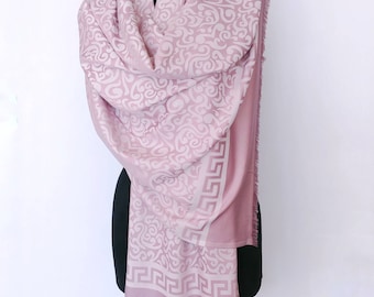 Sciarpa turca color malva, scialle ottomano, sciarpa estiva leggera, boho, avvolgente, islamica, setosa