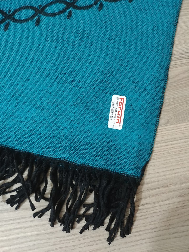 Offener Front Türkis Poncho Wende Decke Wickeltuch Cape Tribal | Etsy