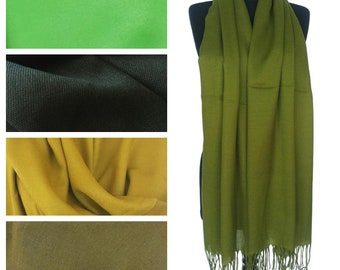 Olive Green Wedding Pashmina Shawl Olive Green Bridesmaid Pashmina Olive Green Scarf Bridesmaid Gift Olive Green Wrap Oversize Shawl Green