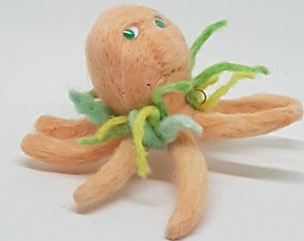 Occi The Octopus, Needle felted, Handmade, Soft sculpture