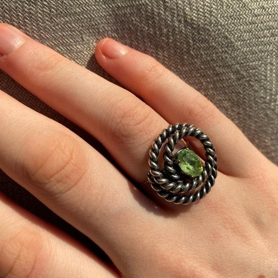 Vintage 1960's, twisted spiral, ring - image 3