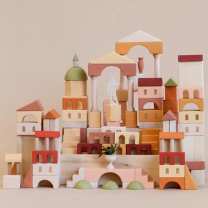 Wooden Building Blocks, Waldorf Toys, Montessori Educational Toys, Sensory Play Set, Pretend Play, Waldorf Toys, Wooden Play Set