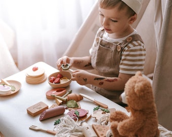 Wooden Play Food, Wooden Toys, Play Kitchen Accessory, Sensory Toy, Montessori Toy, Pretend Play, Miniature Food, Waldorf Toys, 3+ Years Old