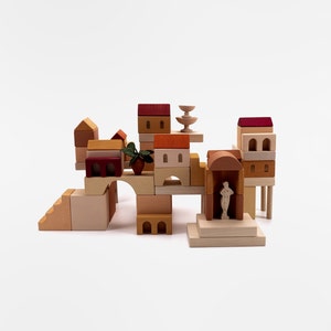 Building Blocks "Italian Courtyard", Wooden Baby Toys, Montessori Toys, Building Block, Waldorf Toys, Preschool Toys