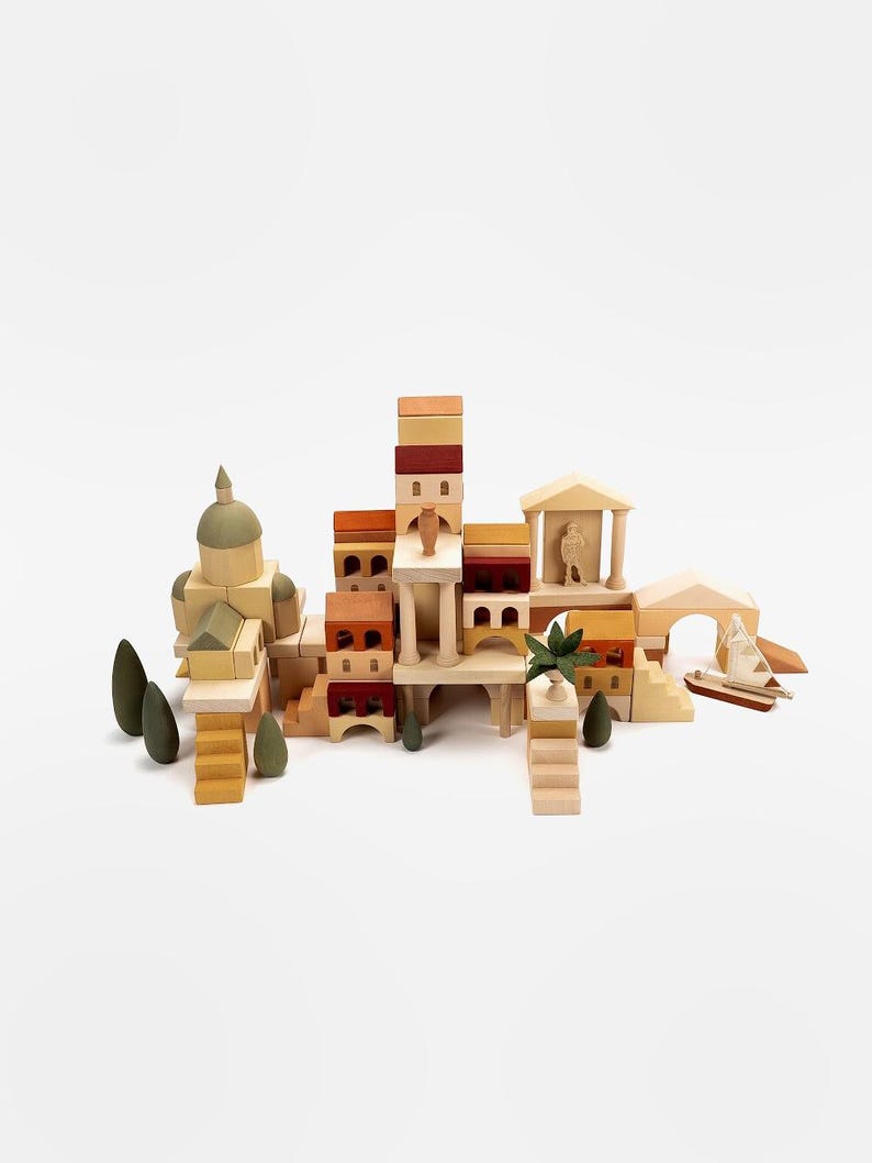 Wooden Building Blocks, Waldorf Toys, Montessori Educational Toys, Sensory Play Set, Pretend Play, Waldorf Toys, Wooden Play Set