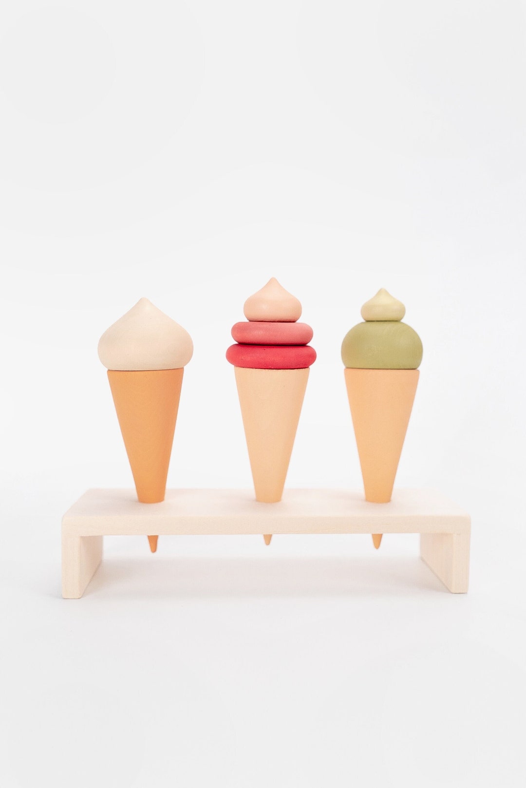 Wooden Play Food Ice Cream Toy Wooden Baby Toys Christening Etsy