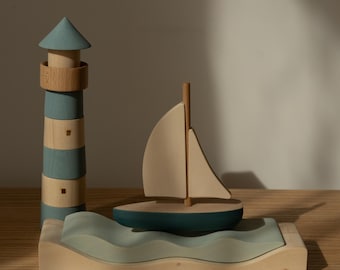 Wooden Transportation Toys, Adventure Play Set, Storytelling Toys, Open Ended Play, Gift for Kids 3+