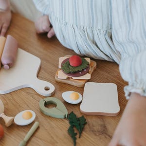 Wooden Play Food, Montessori Kitchen Toys, Pretend Play, 3+ Years Old