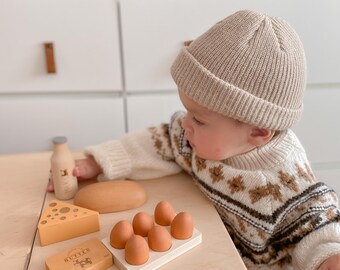 Wooden play food, Pretend Play Food, Sensory Educational Toys, 3+ Years Old Gift3+ Years Old Gift
