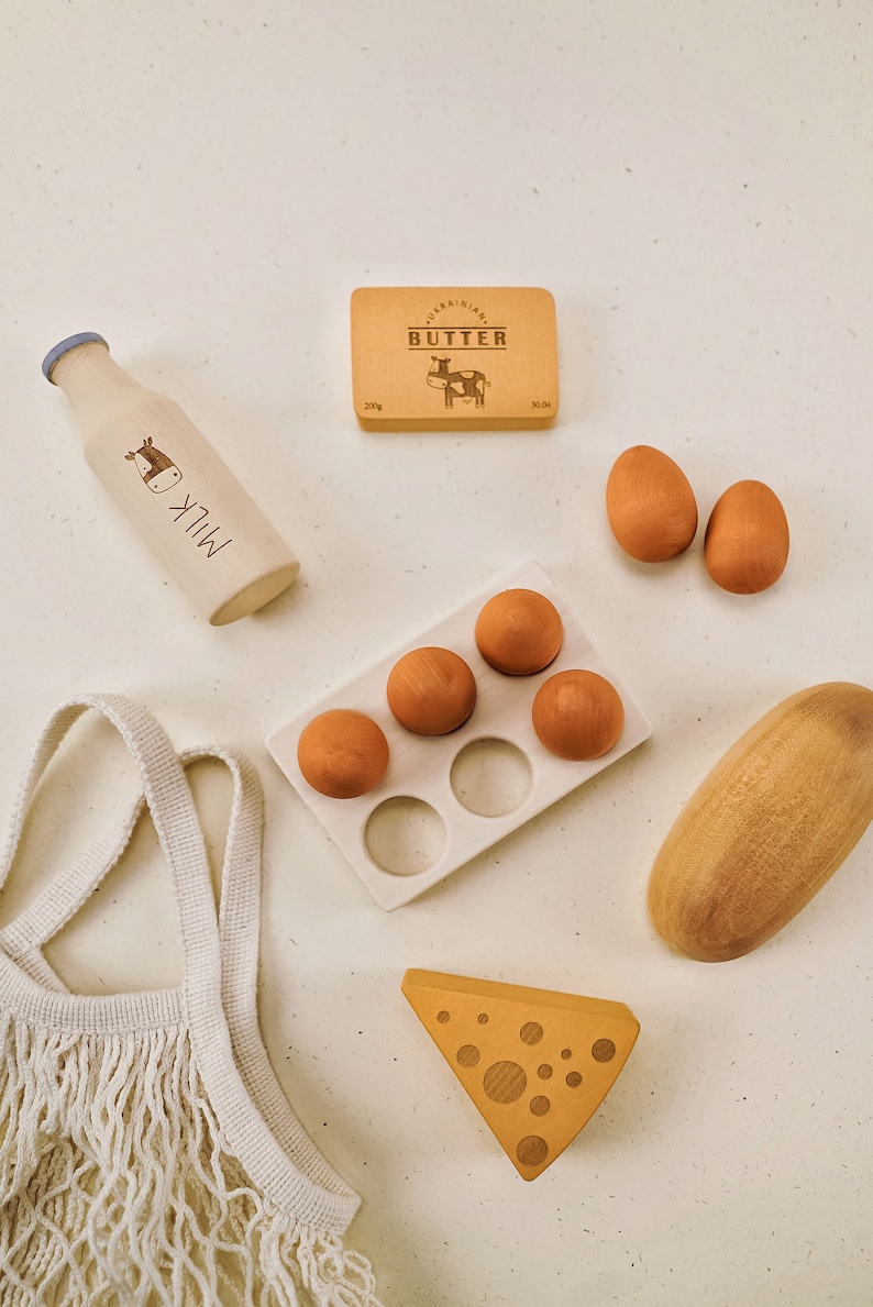 Play Food Set Wooden Food Toy Sets Wooden Toys for Kids Etsy