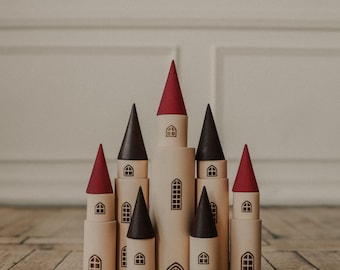Wooden Castle Building Blocks, Montessori Toys