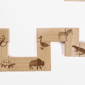 Educational Toys, Wooden Domino Game, Wooden Baby Toys, Montessori Toys, Toys For 1 Year Old, 2 Year Old Gift, 3 Year Old Gift
