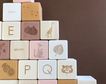 Educational Toys, Wooden Letters, Wooden Baby Toys, Alphabet Blocks, Montessori Toys, Toys For 1 Year Old, 2 Year Old Gift, 3 Year Old Gift