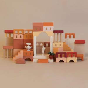 Wooden Building Blocks, Waldorf Toys, Montessori Educational Toys, Sensory Play Set, Pretend Play, Waldorf Toys, Wooden Play Set