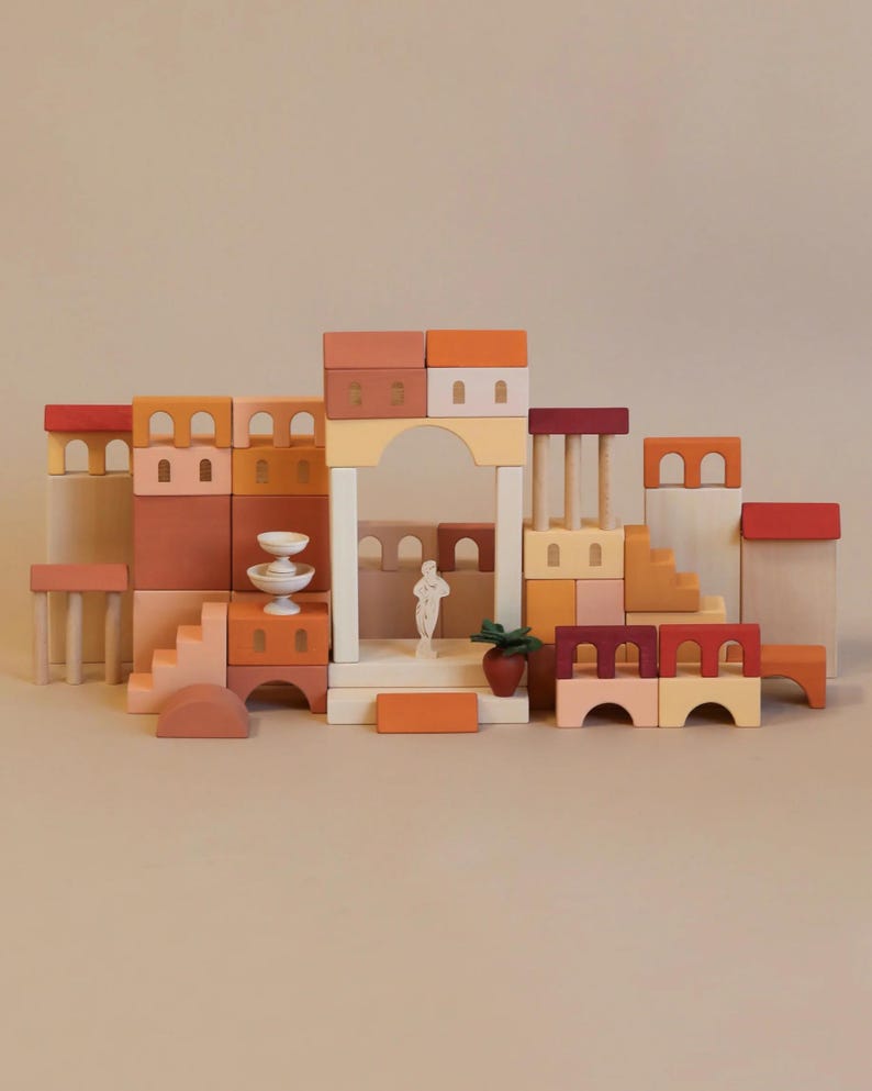 Wooden Building Blocks, Waldorf Toys, Montessori Educational Toys, Sensory Play Set, Pretend Play, Waldorf Toys, Wooden Play Set