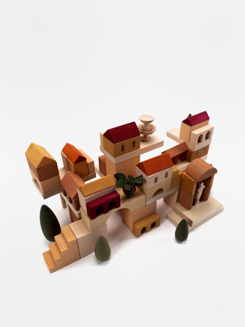Wooden Building Blocks, Waldorf Toys, Montessori Educational Toys, Sensory Play Set, Pretend Play, Waldorf Toys, Wooden Play Set
