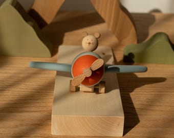 Wooden Transportation Toys, Adventure Play Set, Storytelling Toys, Open Ended Play, Gift for Kids 3+