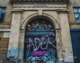 Graffiti Door - Copenhagen Wall Art - Denmark Photo Print - Copenhagen Photography - Copenhagen Street Art - Graffiti Photo Print