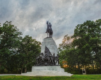 General Robert E Lee and Virginia Monument - Gettysburg - Photography Print