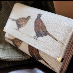 Bolsa de couro para caça de pássaros de caça, carteira de caça, bolsa de presente, aniversário, país, acessório feito à mão, bolsa de mão