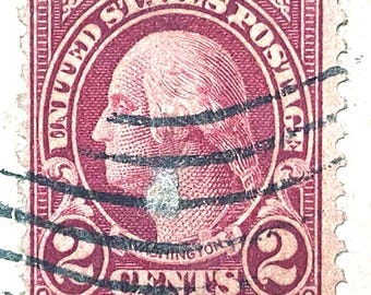 1929 Washington 2 Cent mit Offset nach oben und links.