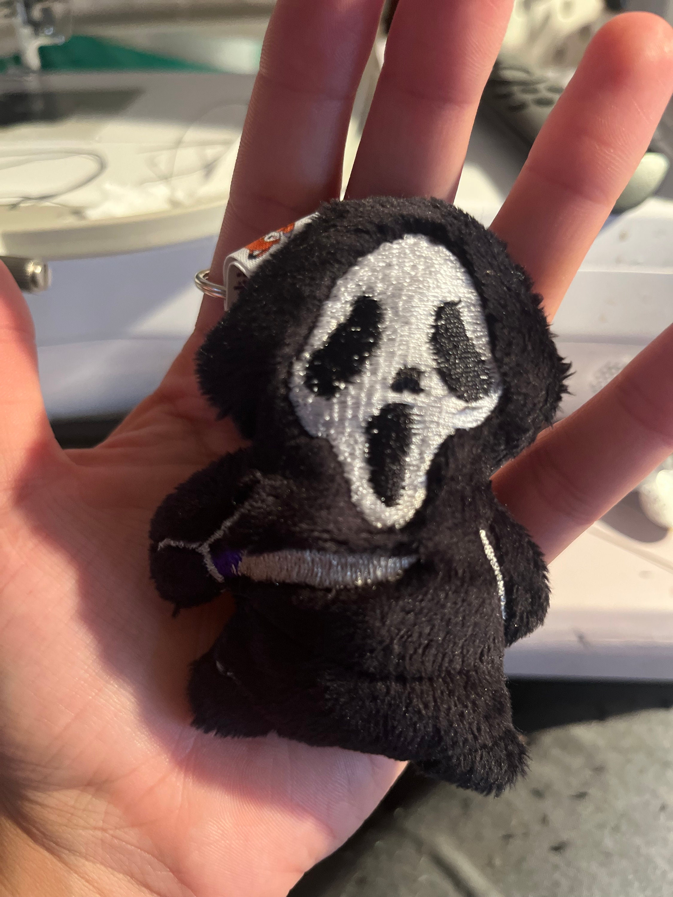 Chibi Horror Ghost Face Plush Keychain 