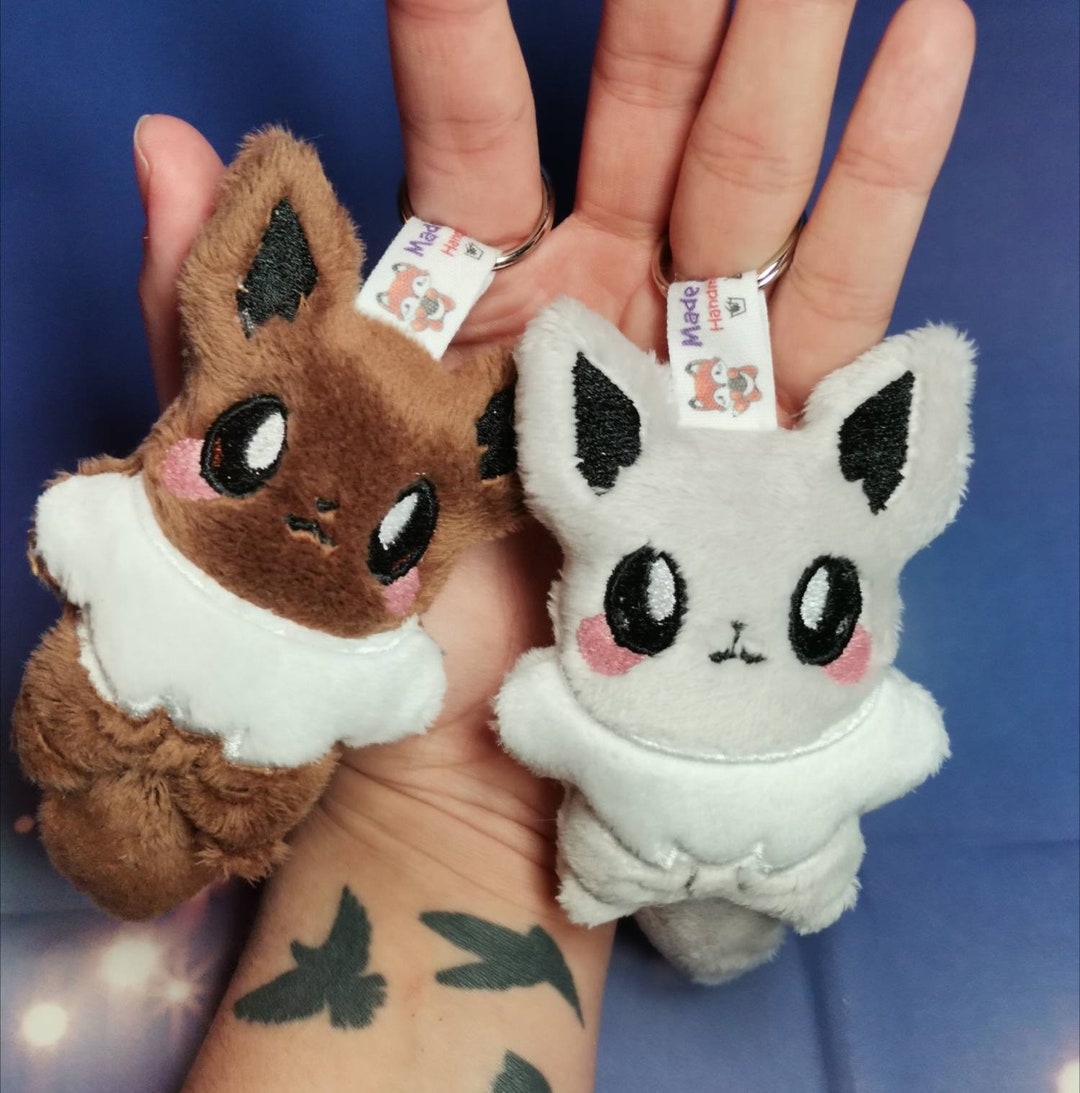 Cute Eevee Custom Fanart Plush Keychain Etsy