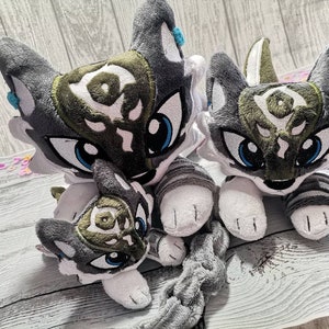 Custom Fanart Wolf Link Plushie Beanie, Legend, Inspired Plushie, Made to Order