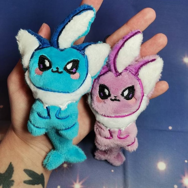 Porte-clés en peluche Fanart personnalisé Vaporeon mignon