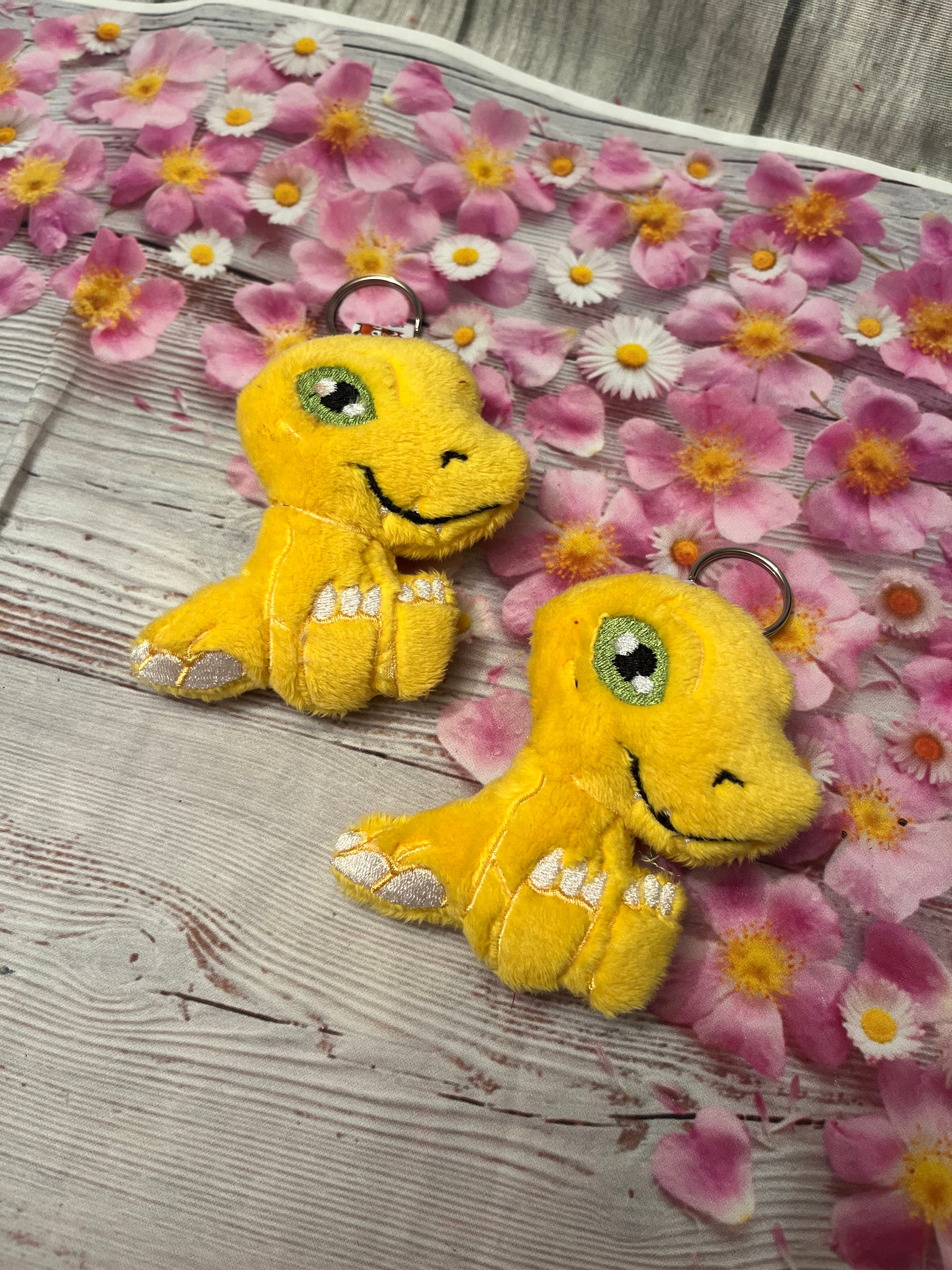 Custom Fanart Agumon Keychain Plush - Etsy Hong Kong