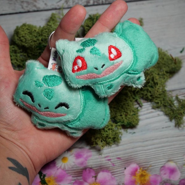Bulbasaur Keychain Plush Etsy