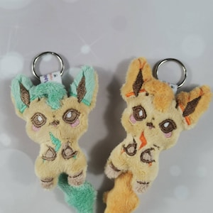 Cute Leafeon Custom Fanart Plush Keychain