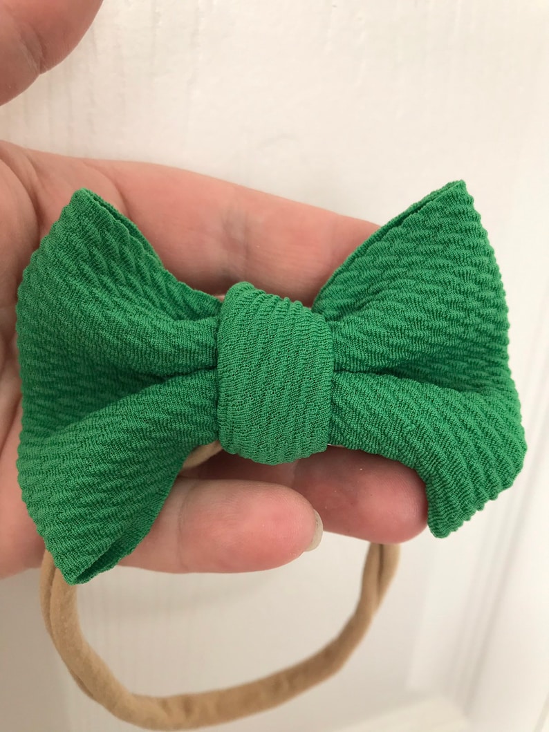 St Patrick\u2019s Day headband green knit headband baby girl headband knit headband